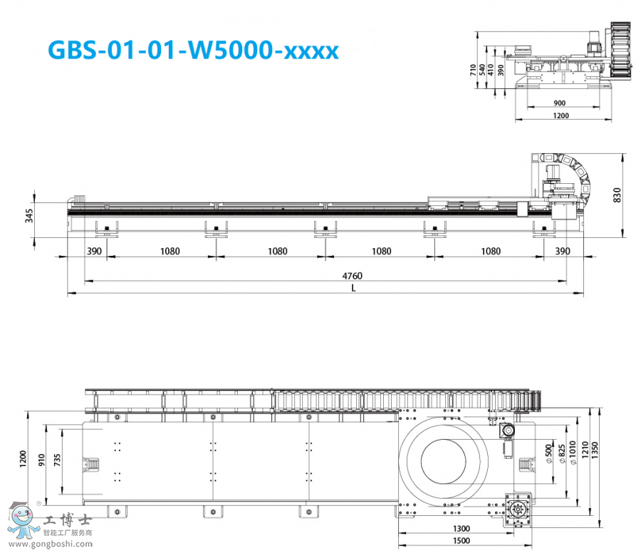 ܉ rail for robot